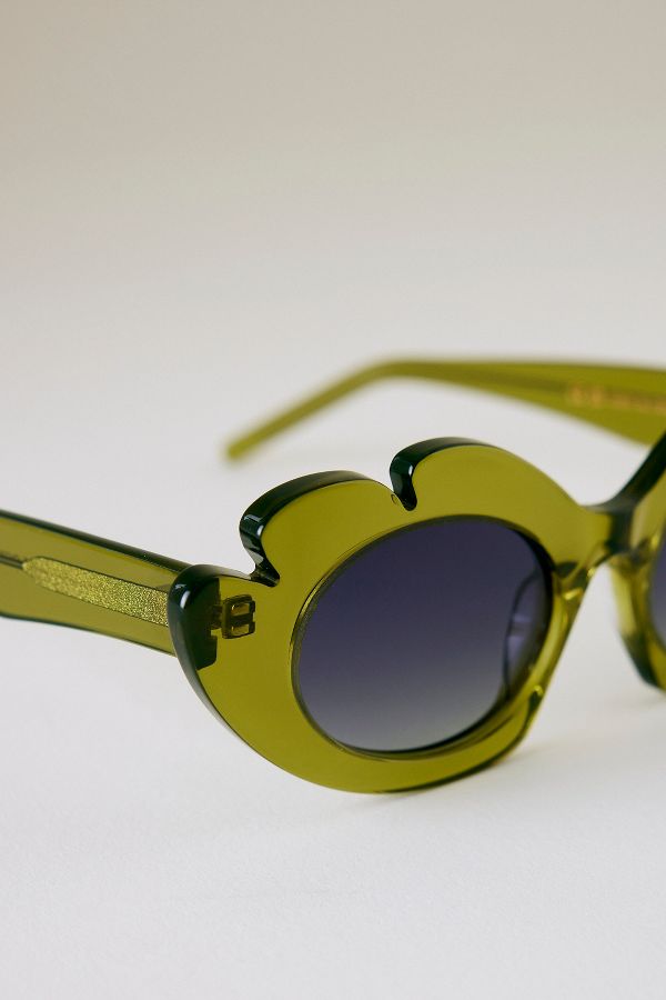 Vista de diapositivas: 3: Por Anthropologie Las Gafas de Sol Winnie Leafy Bubble Cat-Eye