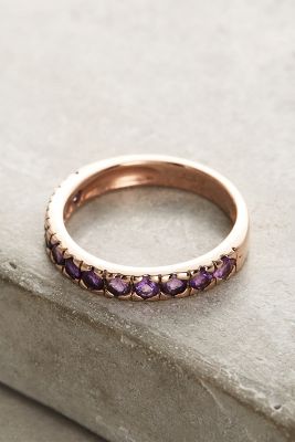 Thin Amethyst Stacking Ring | Anthropologie