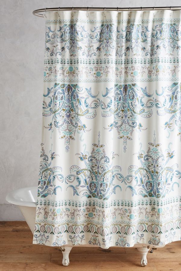 French style shower curtains add stylish texture and color ...