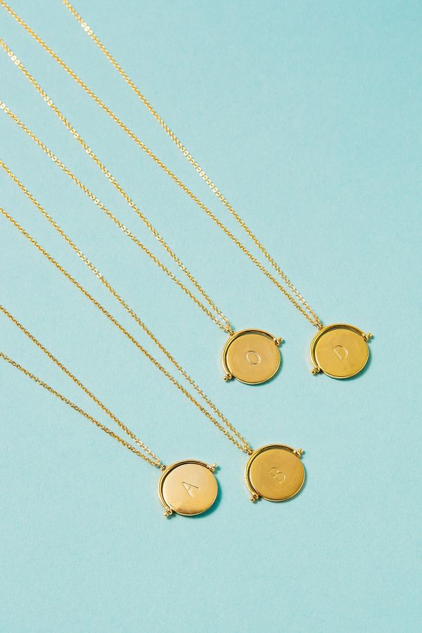 Monogram Spinner Pendant Necklace Anthropologie Uk