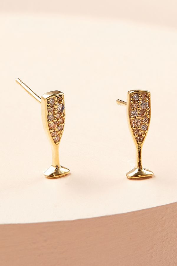 Champagne Glass Earrings Anthropologie UK
