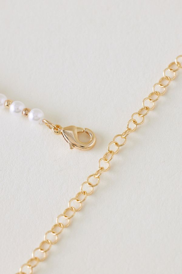 Slide View: 3: Pearl Cluster Charm Necklace