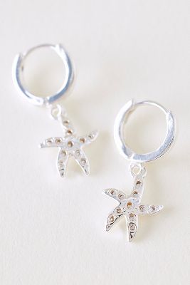 Starfish Huggie Hoop Earrings