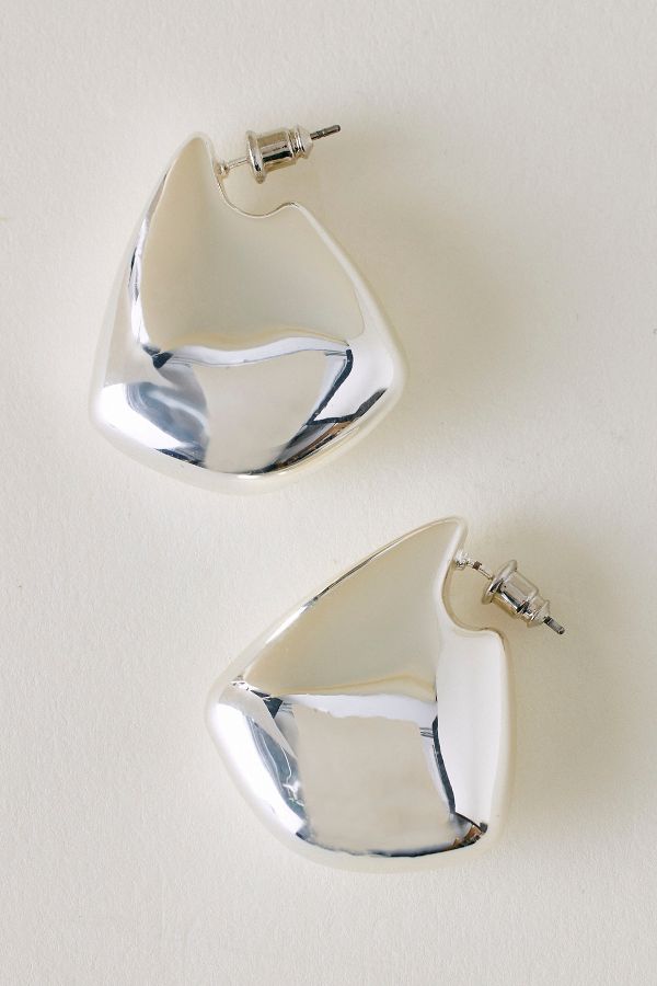 Slide View: 1: Grandes Boucles d'Oreilles Triangulaires Chunky