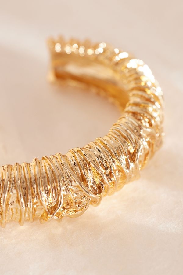 Slide View: 4: Textured Thick Cuff Bracelet