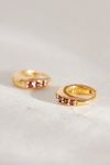 Thumbnail View 1: Rachel Jackson Gold-Plated Birthstone Huggie Hoop Earrings