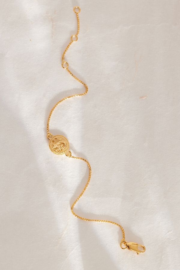 Slide View: 1: Rachel Jackson Gold-Plated Zodiac Mini Art Coin Bracelet