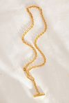 Thumbnail View 1: Rachel Jackson Gold-Plated Statement Hardware T-Bar Necklace