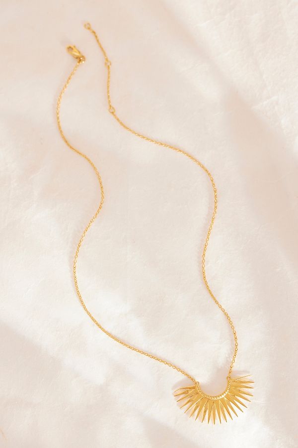 Slide View: 3: Rachel Jackson Gold-Plated Rising Sun Necklace