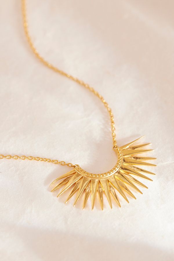 Slide View: 4: Rachel Jackson Gold-Plated Rising Sun Necklace