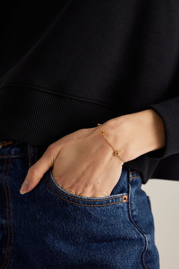 Slide View: 2: Rachel Jackson Gold-Plated Mini Eternal Sun Bracelet