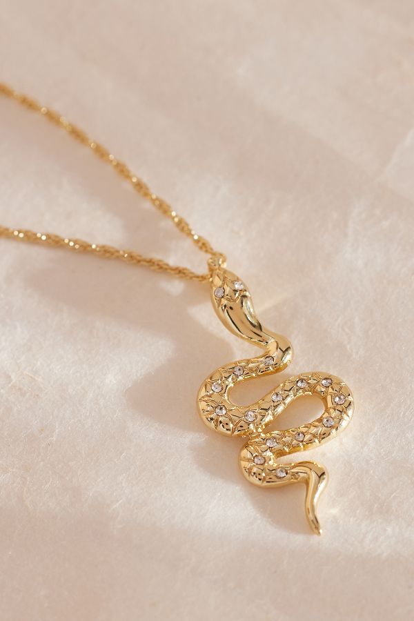 Slide View: 4: Snake Charm Necklace