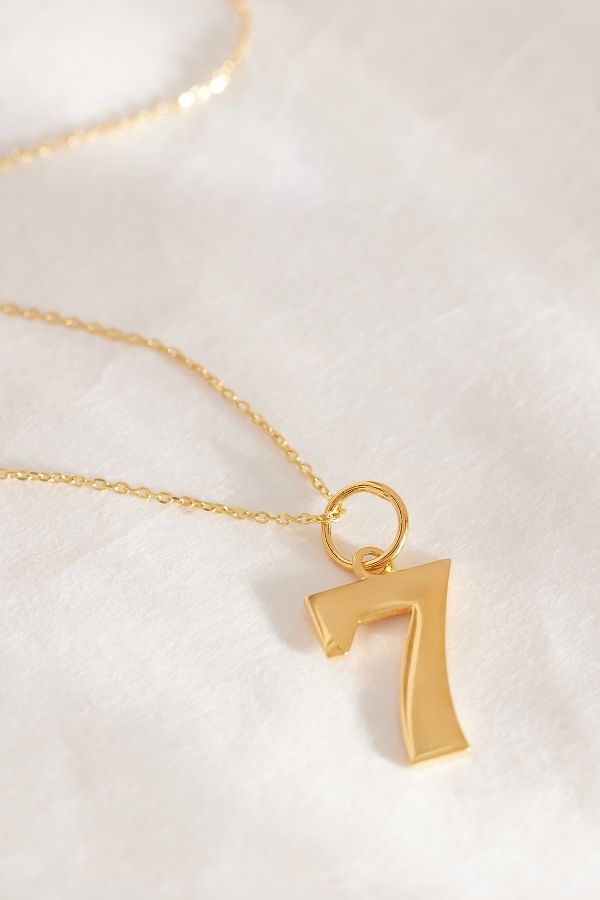 Slide View: 3: Tilly Sveaas Gold-Plated Lucky No. 7 Trace Chain Necklace