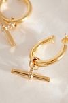 Thumbnail View 4: Tilly Sveaas Gold-Plated Large T-Bar Hoop Earrings