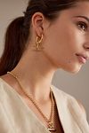 Thumbnail View 1: Tilly Sveaas Gold-Plated Large T-Bar Hoop Earrings