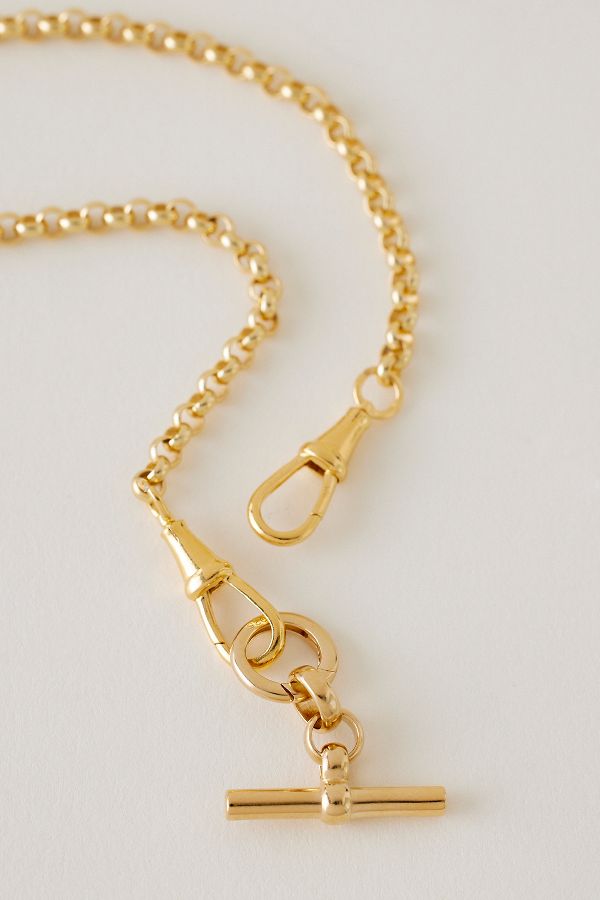 Slide View: 2: Tilly Sveaas Clipt Small Chunky T-Bar Necklace