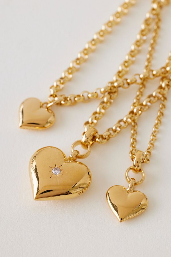 Slide View: 3: Tilly Sveaas Large Heart Chunky Necklace