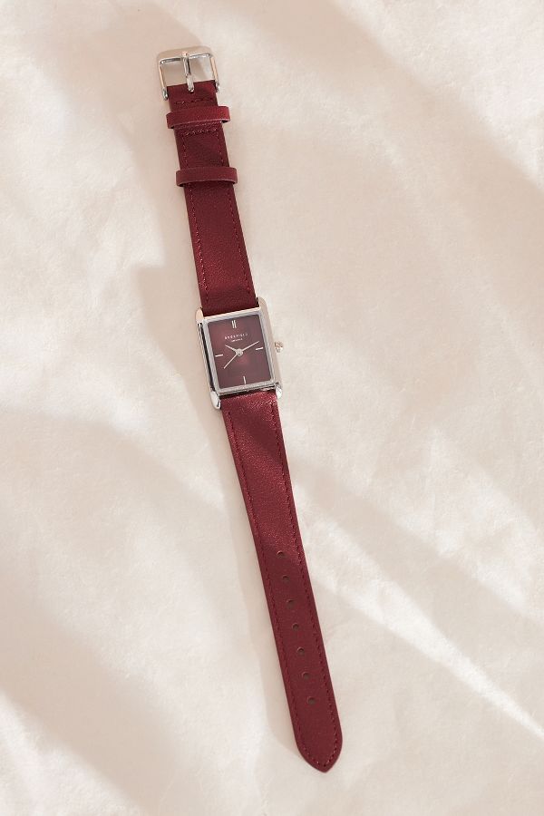 Slide View: 1: Rosefield Heirloom Burgundy Leather Wrist Watch