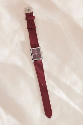 Rosefield Heirloom Burgundy Leather Wrist Watch