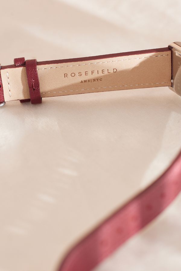 Slide View: 3: Rosefield Heirloom Burgundy Leather Wrist Watch