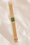 Thumbnail View 1: Rosefield Gold-Plated Heirloom Emerald Wrist Watch