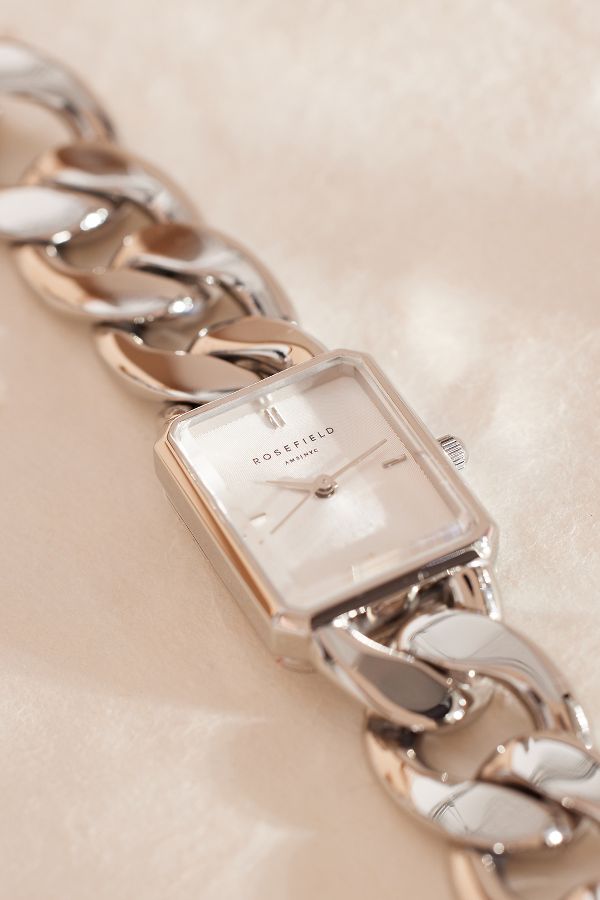 Slide View: 2: Rosefield Octagon XS Studio Stainless Steel Chain Wrist Watch