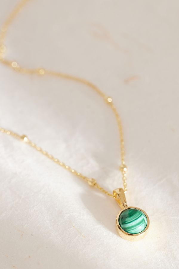 Slide View: 2: Daisy London Gold-Plated Healing Stone Necklace