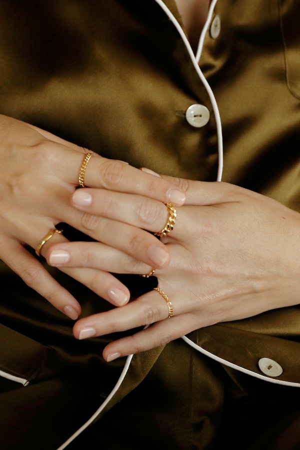 Slide View: 1: Daisy London Estée Lalonde Gold-Plattierter Flow Ring