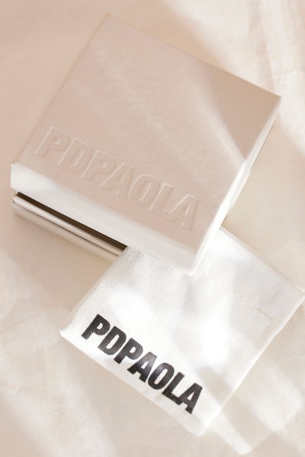 Slide View: 7: PDPAOLA Gold-Plated Chicago Hoop Earrings