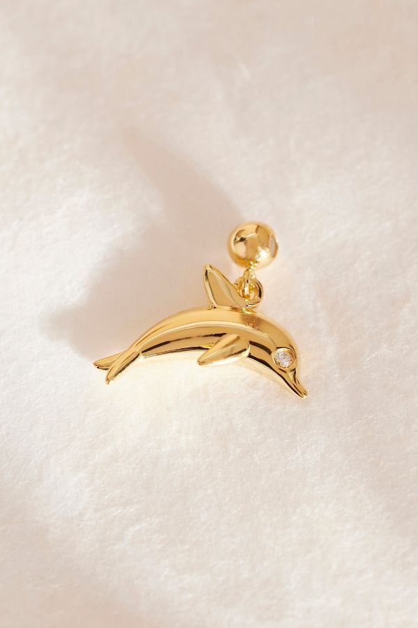 Slide View: 3: PDPAOLA Gold-Plated Dolphin Charm