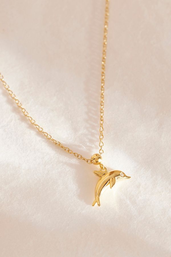 Slide View: 2: PDPAOLA Gold-Plated Dolphin Charm