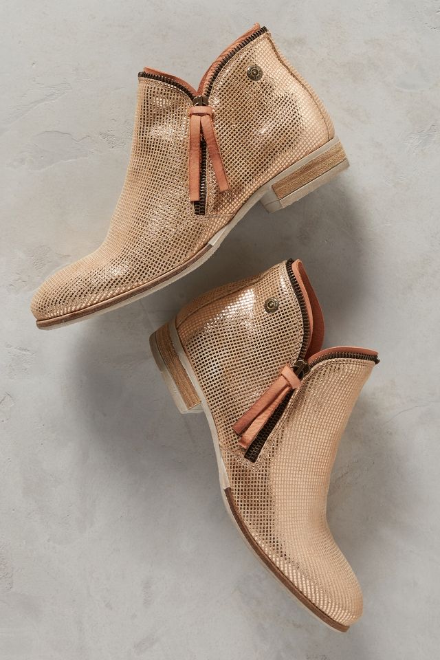 womens rose gold booties