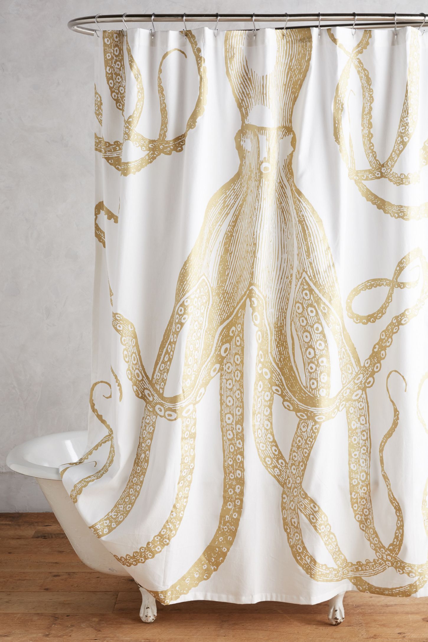 Golden Octopus Shower Curtain Anthropologie