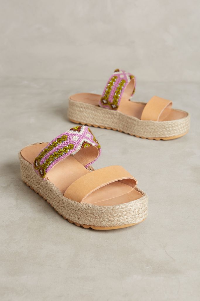 Elina Lebessi Double Band Platform Sandals | Anthropologie