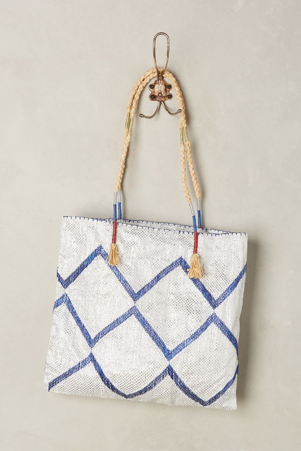 Ocean Raffia Tote Bag | Anthropologie