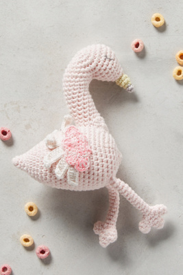Sleepy Flamingo Rattle | Anthropologie