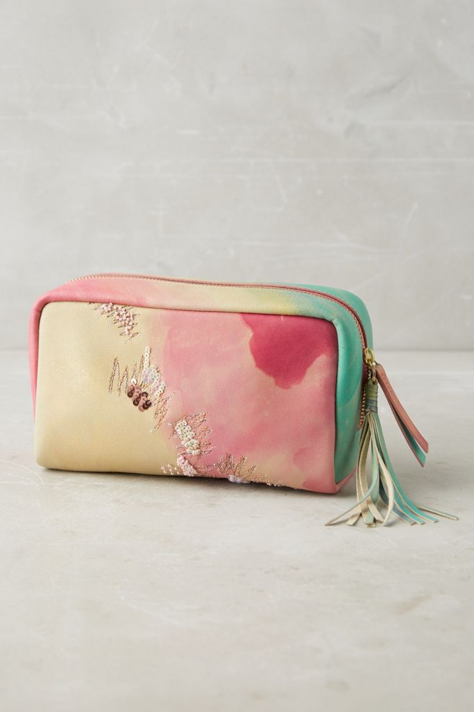 Sparkling Watercolor Makeup Case Anthropologie
