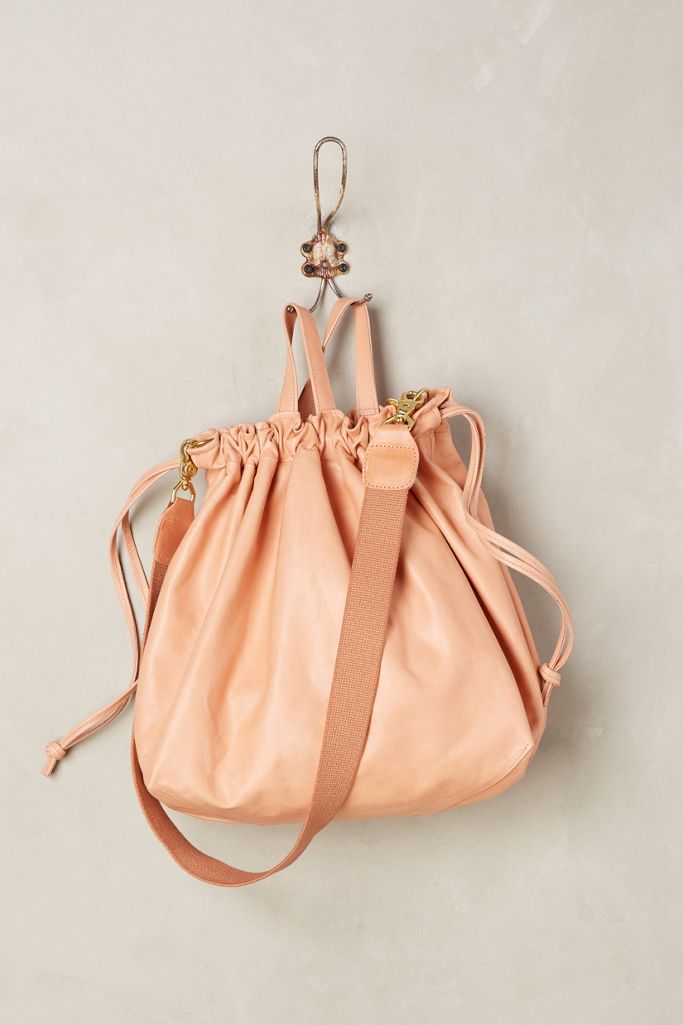 Clare V. Leather Supreme Drawstring Tote Bag Anthropologie
