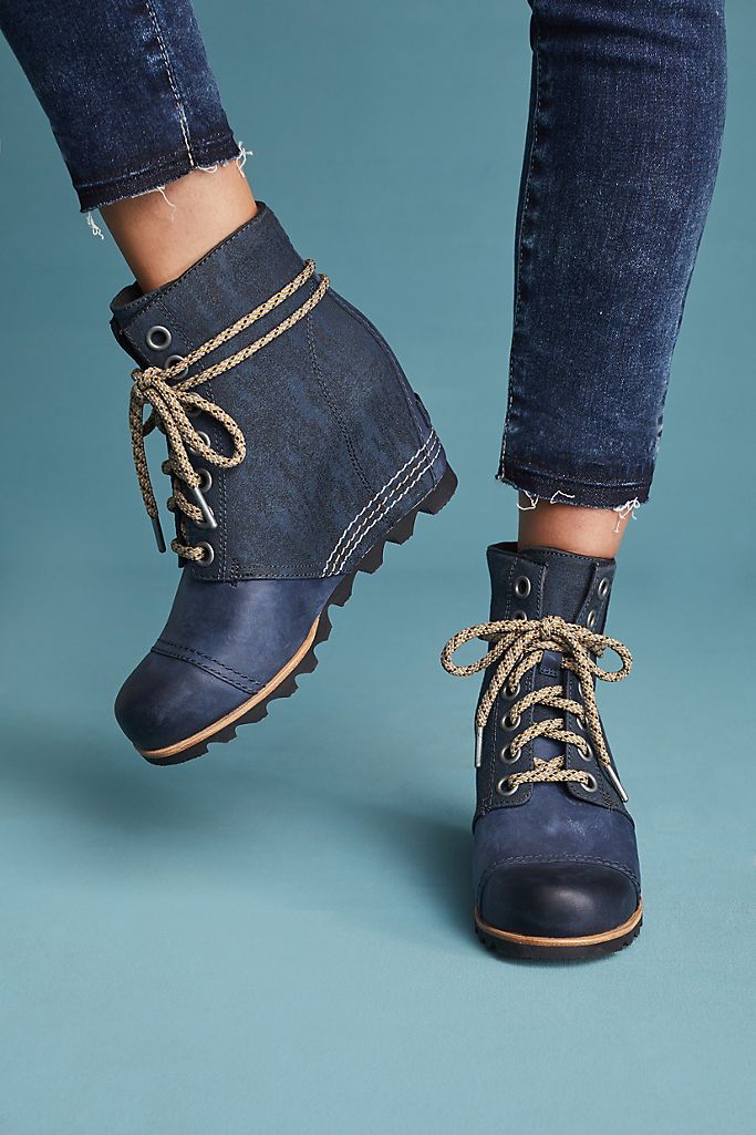sorel navy wedge
