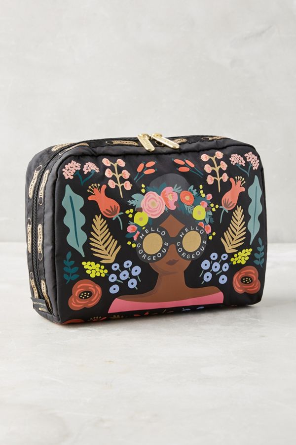 Floral Velvet Cosmetic Case Anthropologie