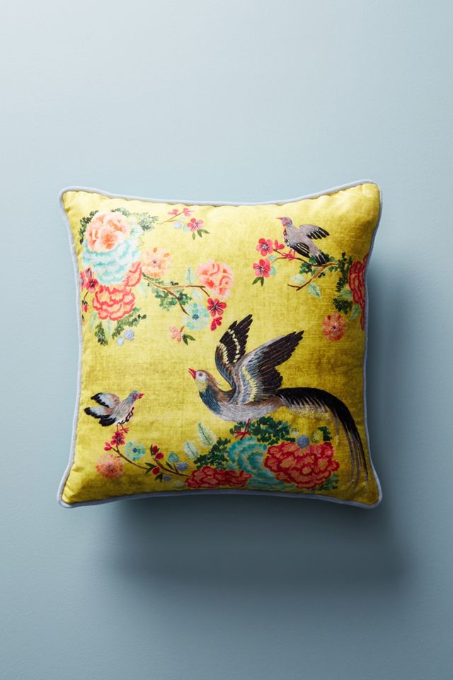 Embellished Birds Pillow Anthropologie