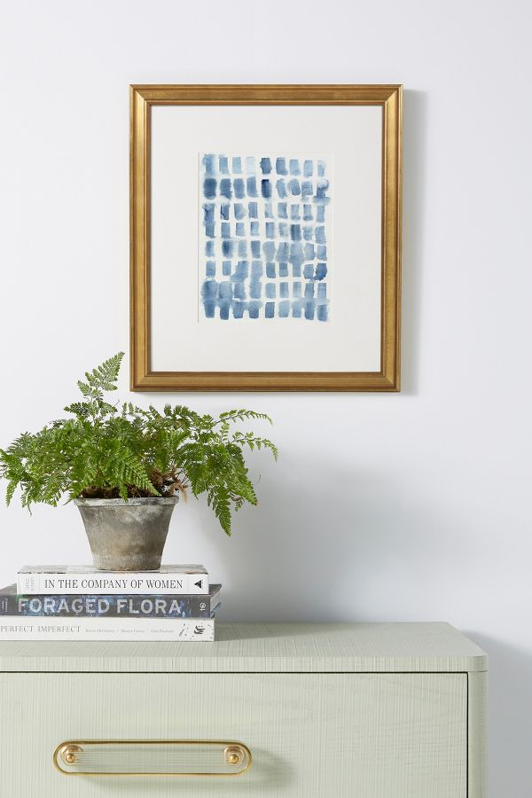 Slide View: 1: Blue Wash Blocks Wall Art