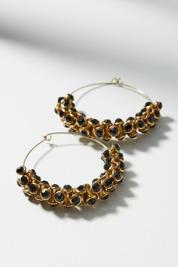 Sparkle Cuff Hoop Earrings | Anthropologie