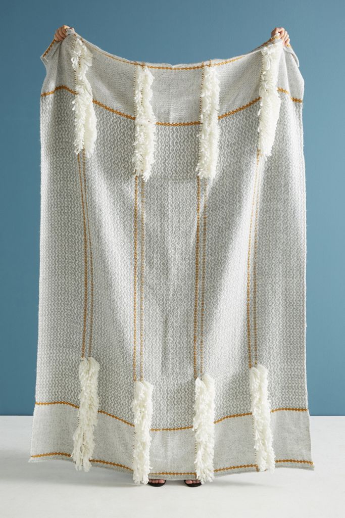 Tufted Tempo Throw Blanket Anthropologie