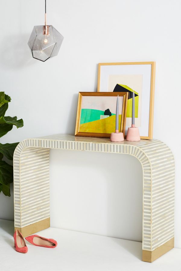 Waterfall Inlay Console Table Anthropologie