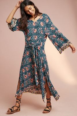 anthropologie caftan dress