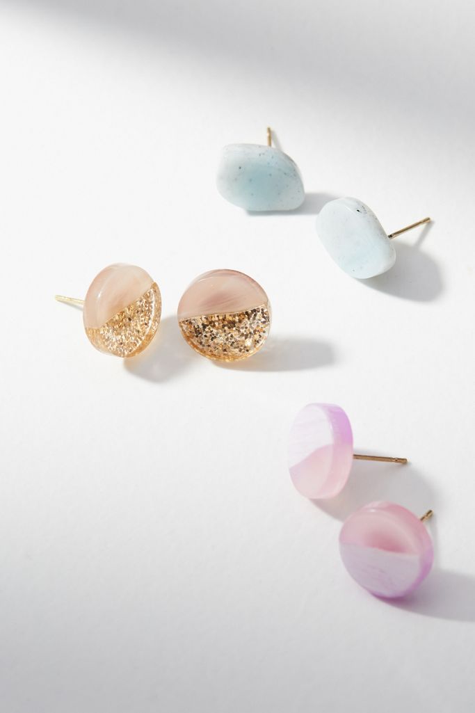 Lucite Post Earring Set Anthropologie