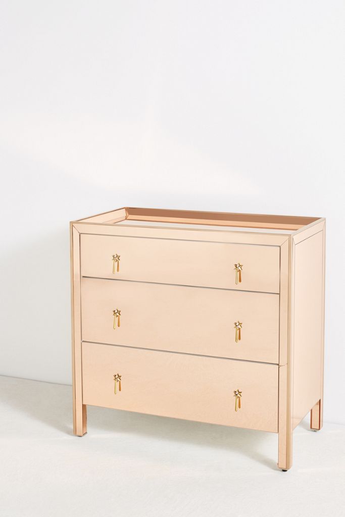 Gracemere Mirrored Three Drawer Dresser Anthropologie