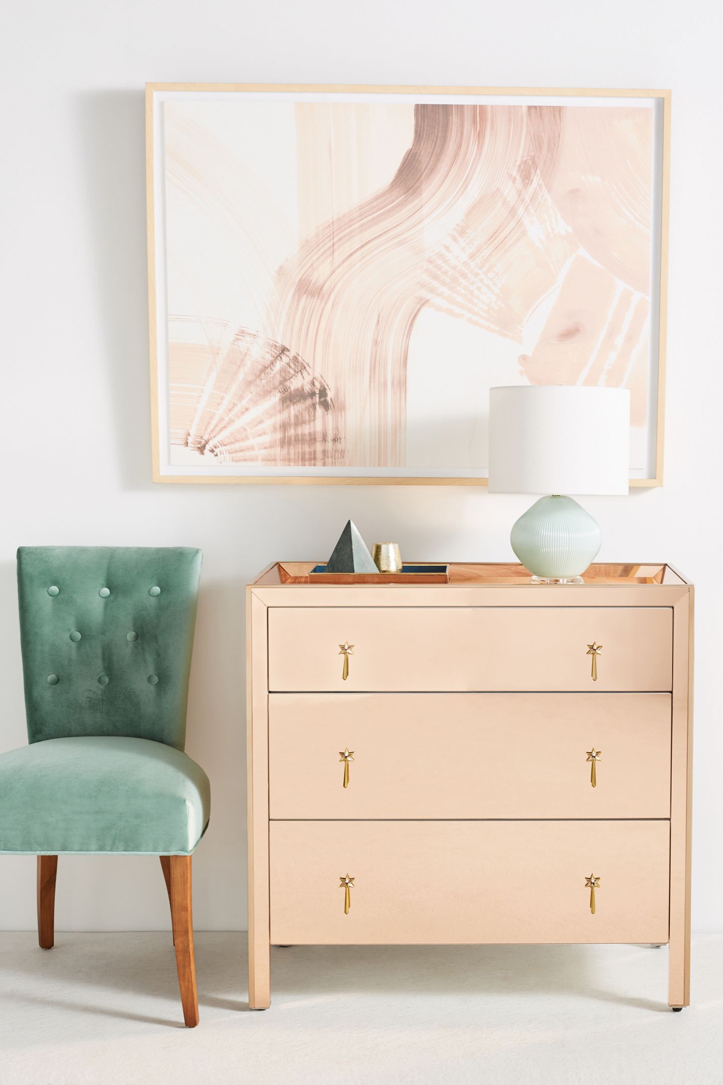 Gracemere Mirrored Three Drawer Dresser Anthropologie