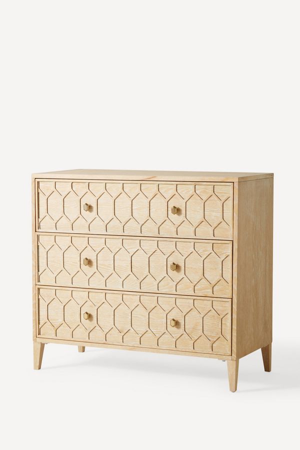 Textured Trellis ThreeDrawer Dresser Anthropologie